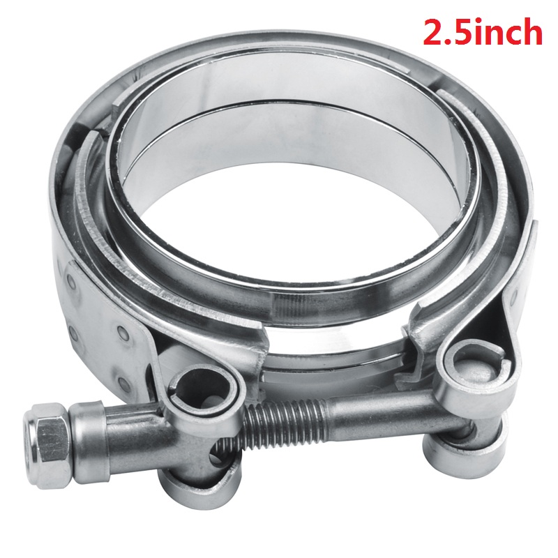Exhaust V Band Clamp Flange Kit Stainless - 1set 2.5 inci 63.5mm Male/Female v-band