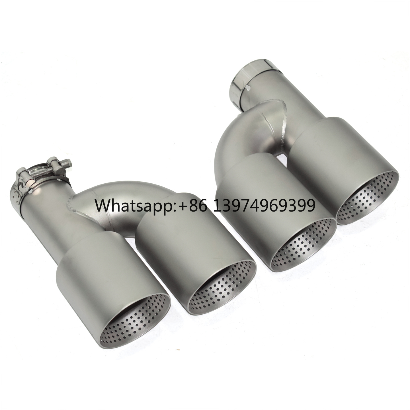 Exhaust Muffler Stainless Steel Universal - Ujung Knalpot Stainless Steel Matte Silver