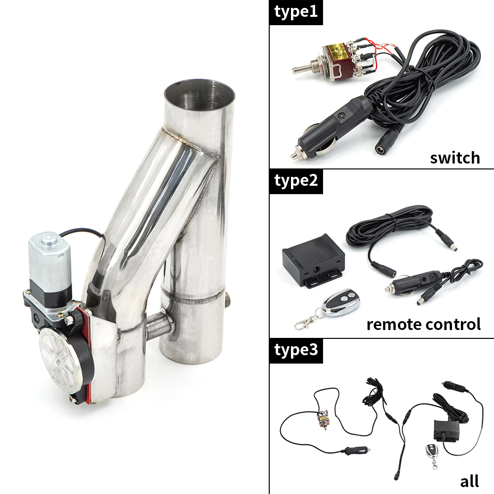 Dual Exhaust Cutout Valve Y Pipe Stainless - Katup Ganda ON/OFF Potongan Knalpot Elektrik