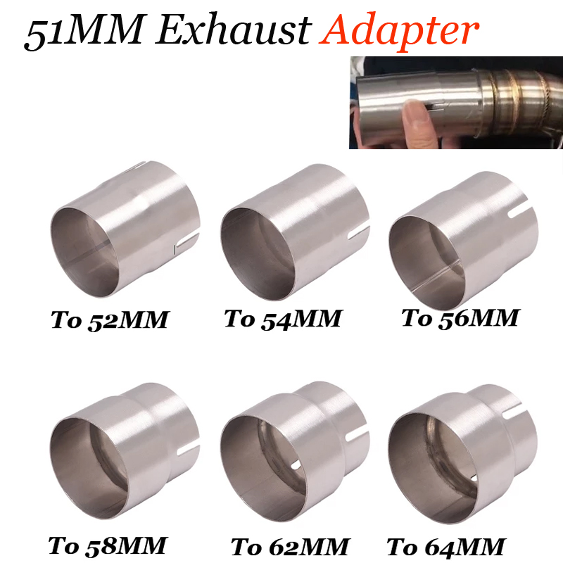 Exhaust Muffler Stainless Steel Universal - Knalpot Balap Motor Universal 51mm Adaptor