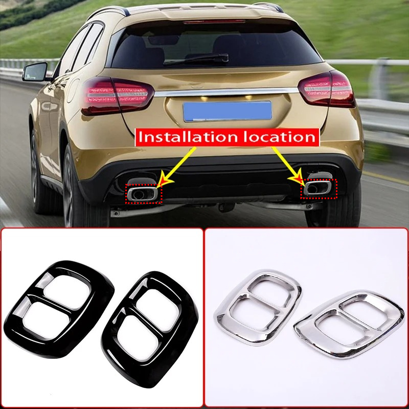 Exhaust Muffler Stainless Steel Universal - Penutup Dekoratif Pipa Knalpot Mobil Baja