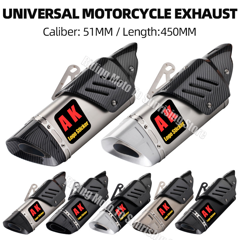 Exhaust Muffler Stainless Steel Universal - Knalpot Motor AK Universal 51MM Knalpot