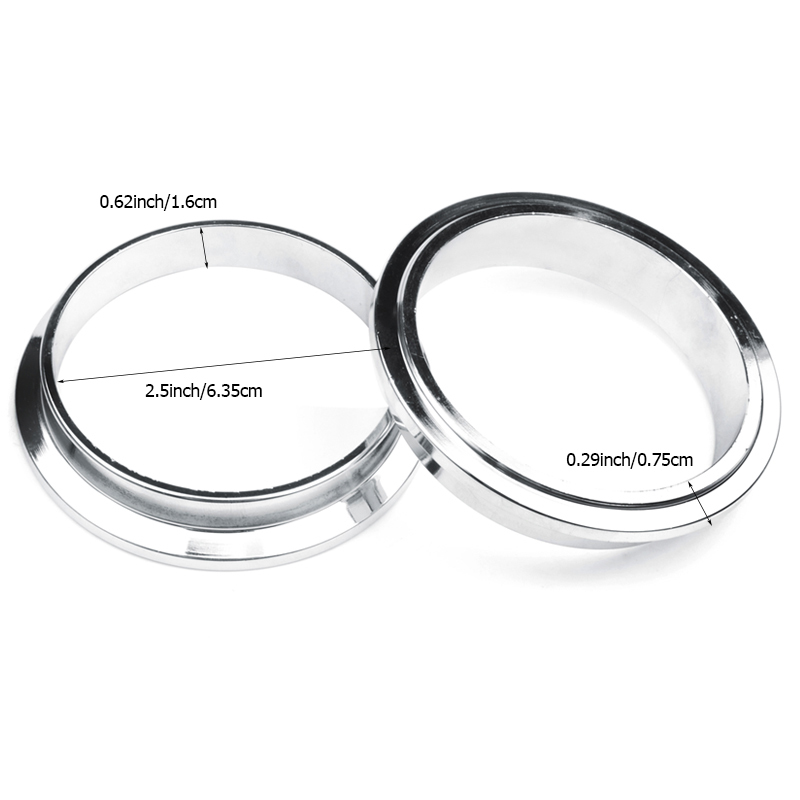 1set 2.5 inci 63.5mm Male/Fema - Exhaust V Band Clamp Flange Kit Stainless ulasan dan harga