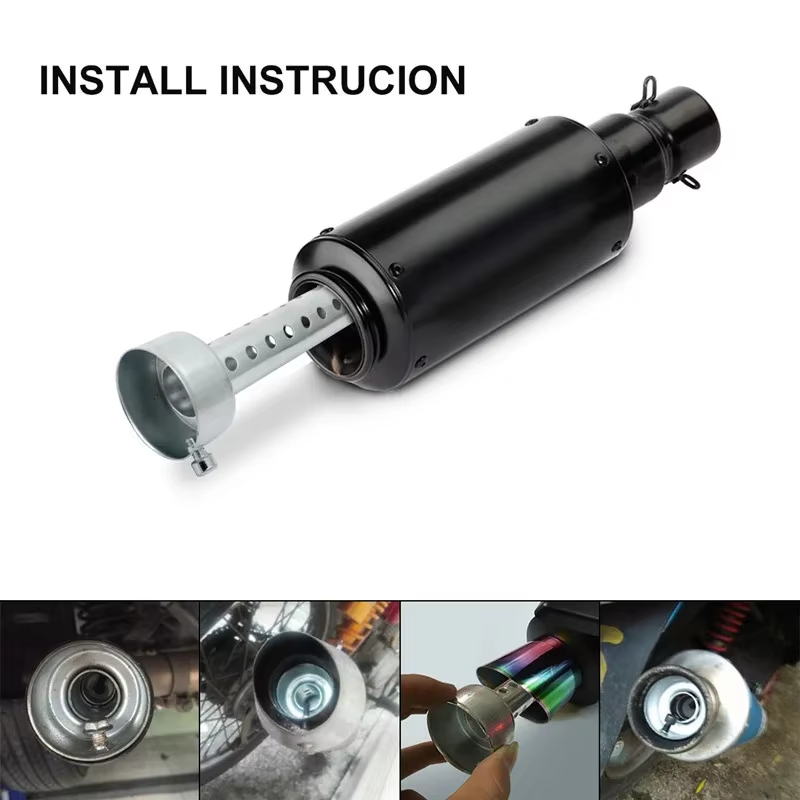 Knalpot Motor Universal 35mm 4 - Exhaust Muffler Stainless Steel Universal ulasan dan harga