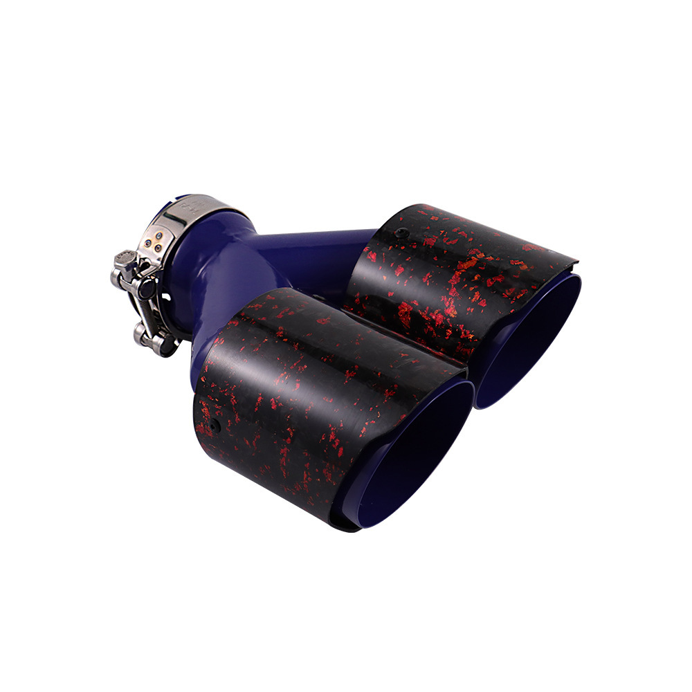 Produsen Ujung Knalpot Stainle - Exhaust Tips Dual Outlet Carbon Fiber 63Mm ulasan dan harga