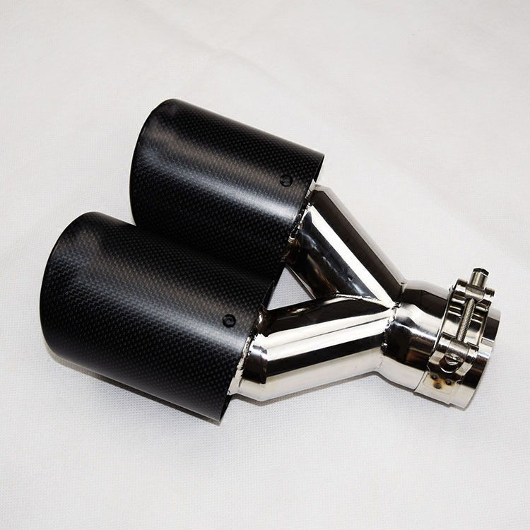 Produsen Ujung Knalpot Stainle - Exhaust Tips Dual Outlet Carbon Fiber 63Mm ulasan dan harga
