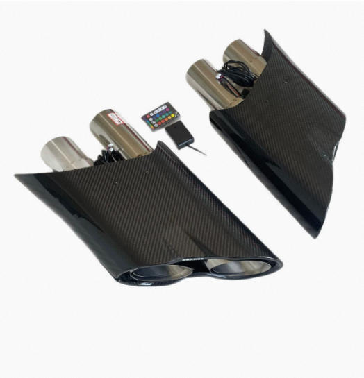 Produsen Ujung Knalpot Stainle - Exhaust Tips Dual Outlet Carbon Fiber 63Mm ulasan dan harga