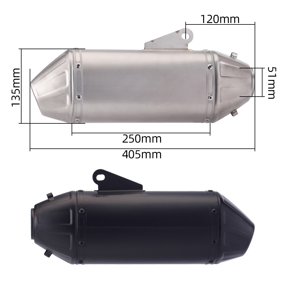 Knalpot motor FMF 51mm, pipa p - Exhaust Muffler Stainless Steel Universal ulasan dan harga