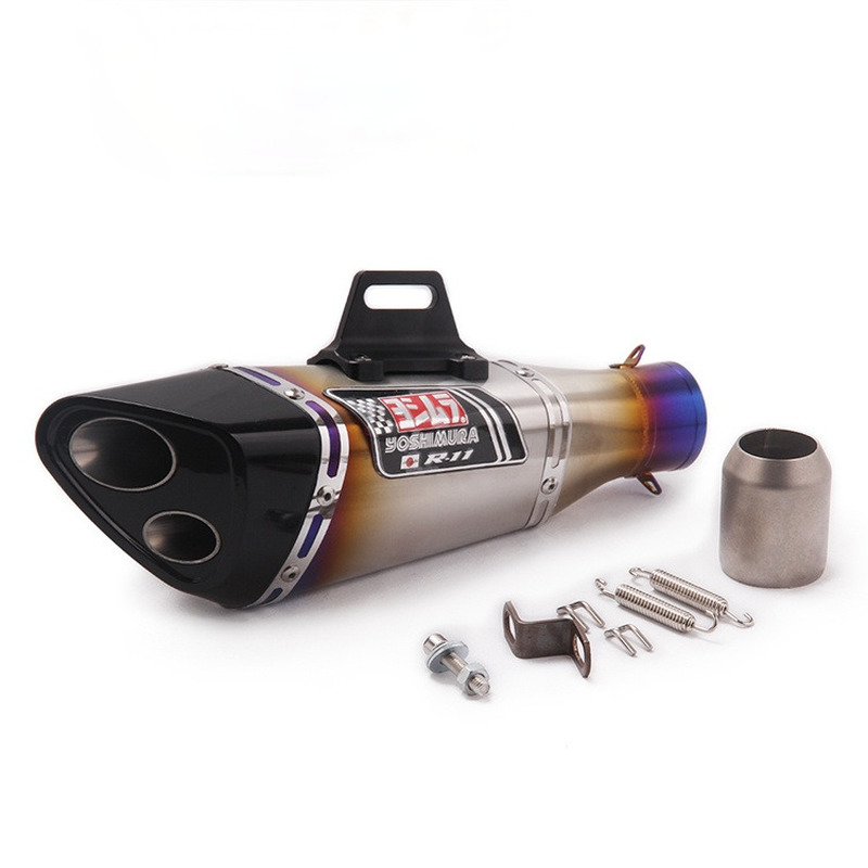Knalpot Motor Universal 51mm Y - Exhaust Muffler Stainless Steel Universal ulasan dan harga