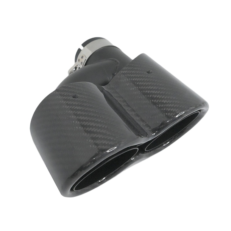 Ujung Knalpot Ganda Tipe Y 63m - Exhaust Tips Dual Outlet Carbon Fiber 63Mm ulasan dan harga