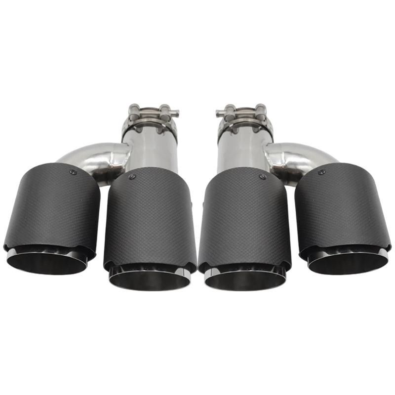 Ujung Knalpot Ganda Tipe Y 63m - Exhaust Tips Dual Outlet Carbon Fiber 63Mm ulasan dan harga