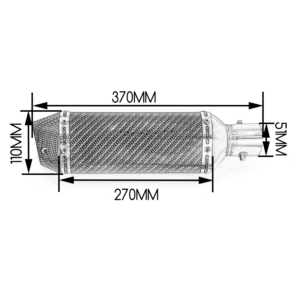 Untuk Knalpot Universal 38-51M - Exhaust Muffler Stainless Steel Universal ulasan dan harga