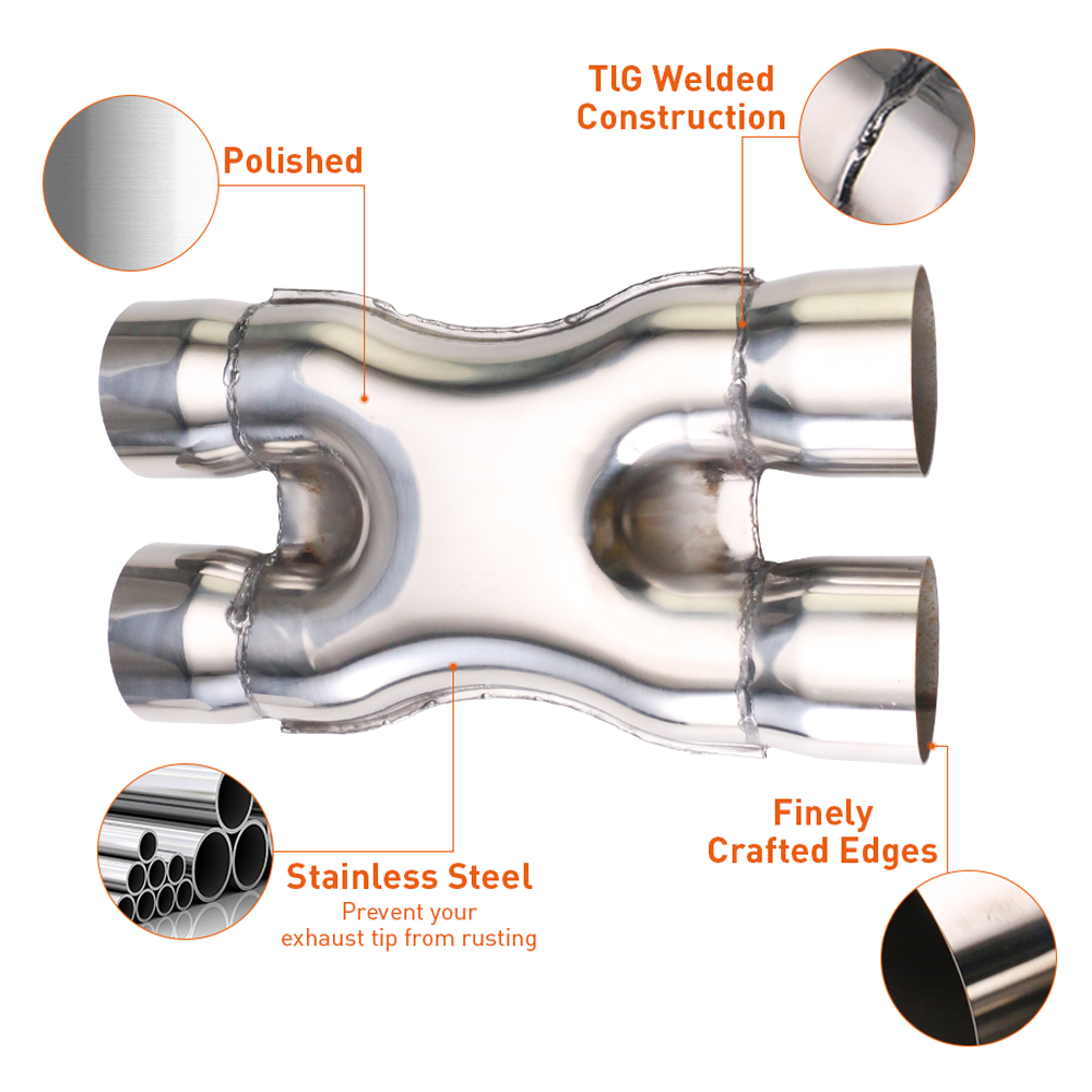 Sistem Knalpot X-PIPE Mobil St - Exhaust Muffler Stainless Steel Universal ulasan dan harga