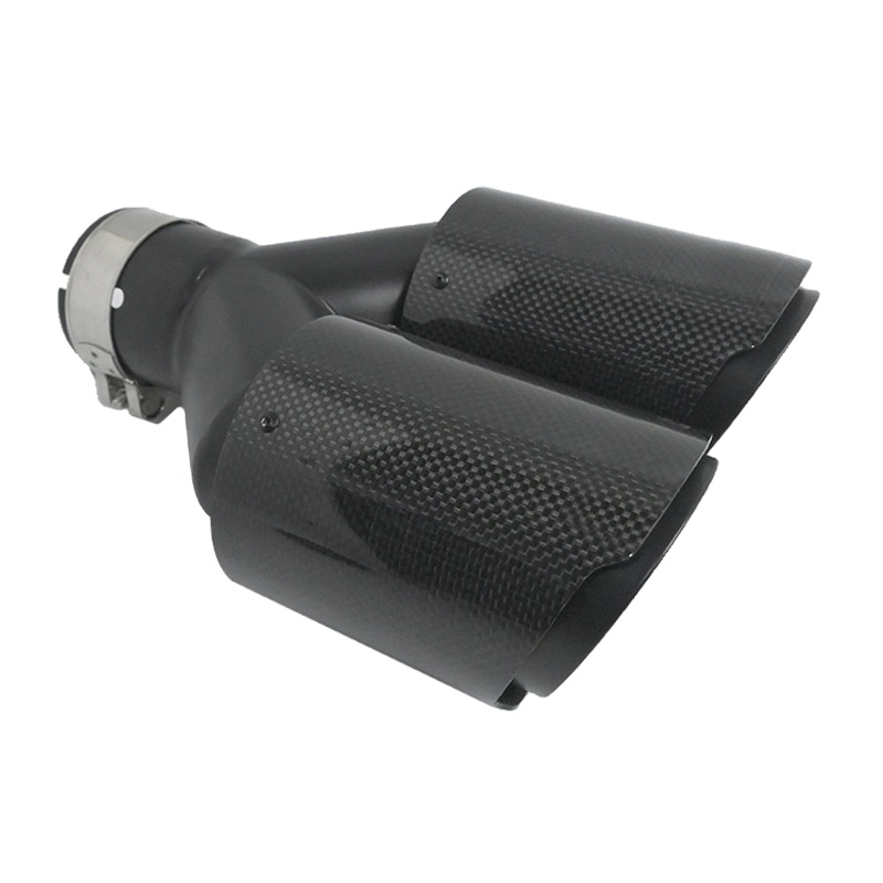 Sistem Knalpot Mobil Tipe Y, P - Exhaust Tips Dual Outlet Carbon Fiber 63Mm ulasan dan harga