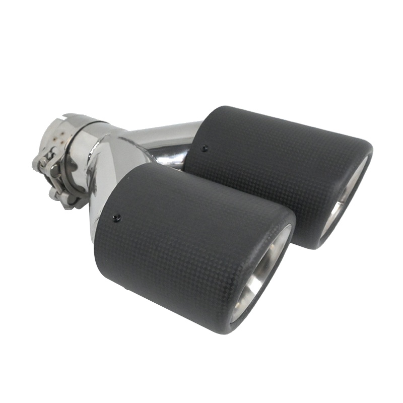 Sistem Knalpot Mobil Tipe Y, P - Exhaust Tips Dual Outlet Carbon Fiber 63Mm ulasan dan harga
