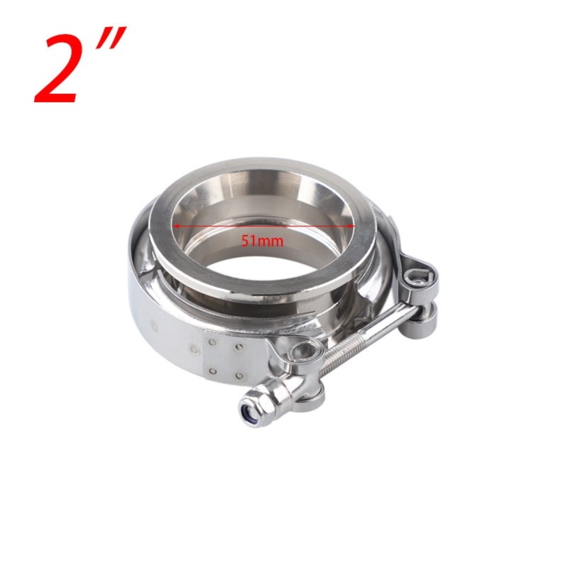 Pipa Knalpot Turbo Mobil Unive - Exhaust V Band Clamp Flange Kit Stainless ulasan dan harga