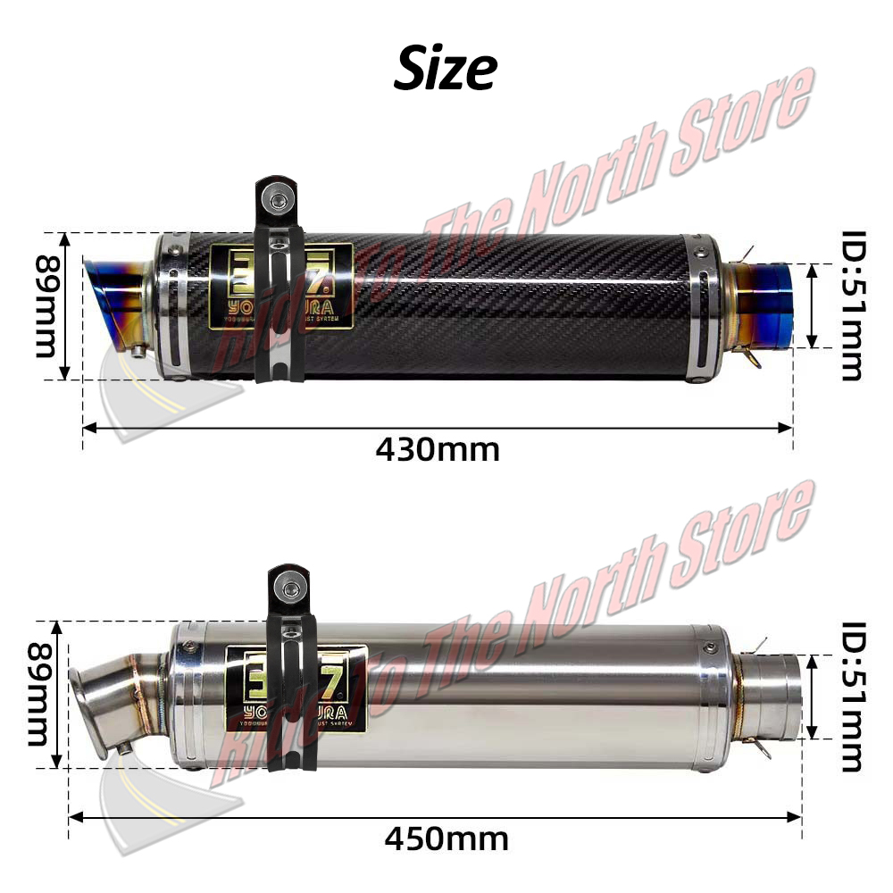 Knalpot Motor Universal 51MM I - Exhaust Muffler Stainless Steel Universal ulasan dan harga