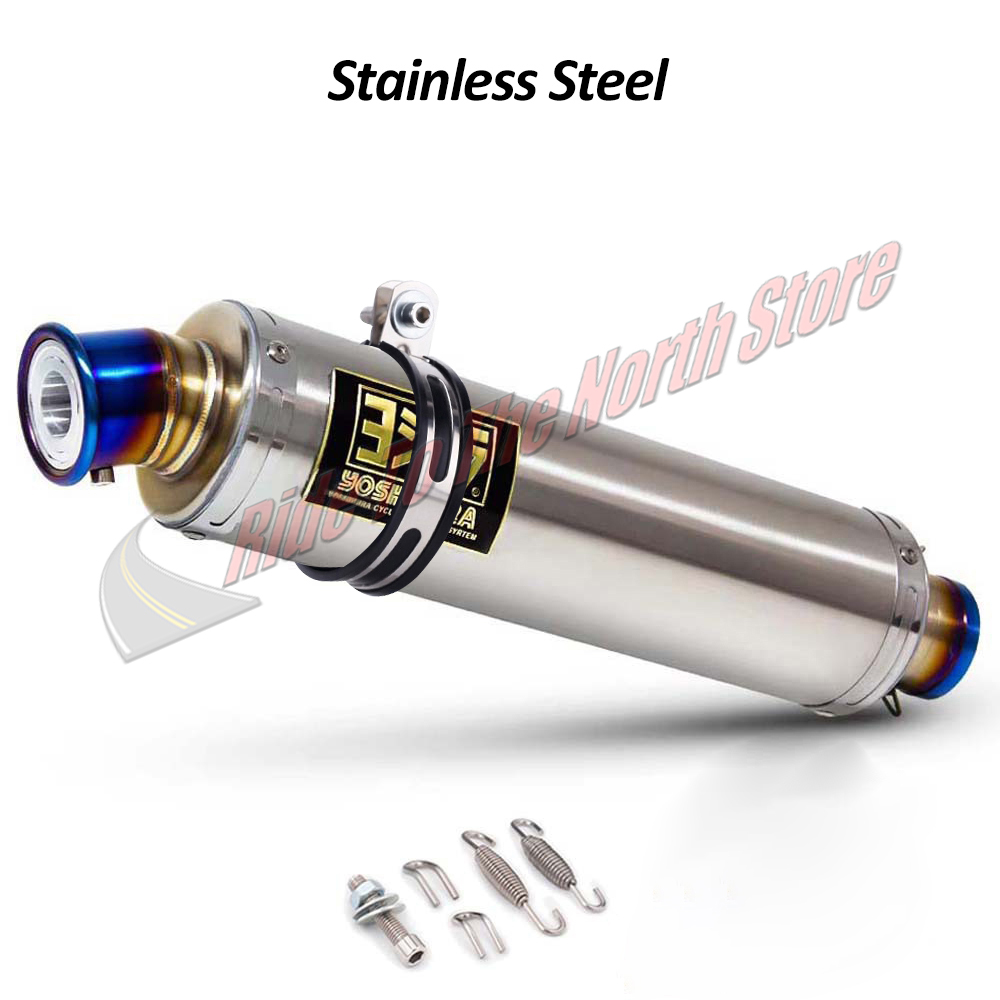 Knalpot Motor Universal 51MM I - Exhaust Muffler Stainless Steel Universal ulasan dan harga