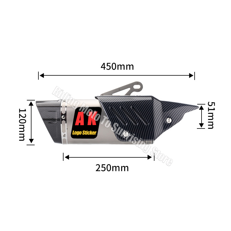 Knalpot Motor AK Universal 51M - Exhaust Muffler Stainless Steel Universal ulasan dan harga