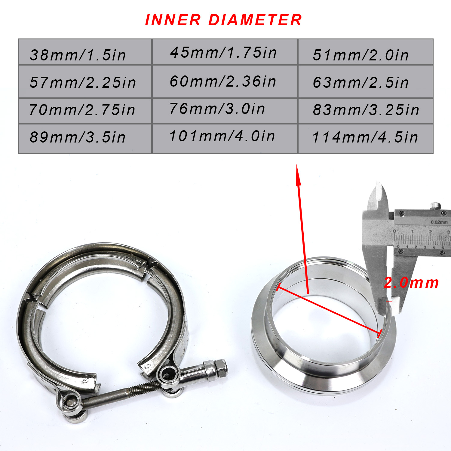Kit Klem V Band Baja Tahan Kar - Exhaust V Band Clamp Flange Kit Stainless ulasan dan harga